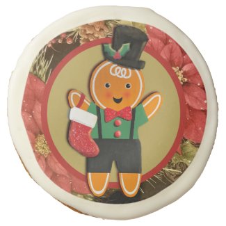 Adorable Gingerbread Man Christmas Sugar Cookie