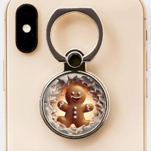 Adorable Gingerbread Man Phone Ring Stand