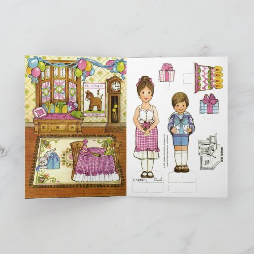 Adorable Gingham Birthday Party Old Fashioned  Card