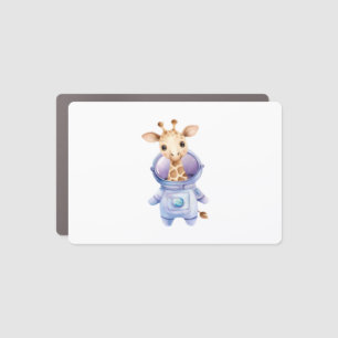 Adorable Giraffe Astronaut Illustration Classic T- Car Magnet