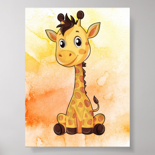 Adorable Giraffe Baby Poster! Perfect Nursery Deco Poster (Front)
