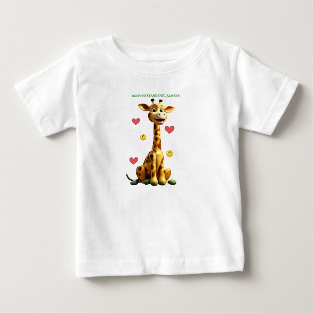 "Adorable Giraffe Baby Tee" T-Shirt (Front)