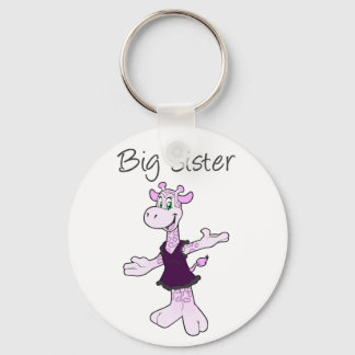 Adorable Giraffe Big Sister Keychain