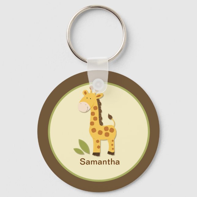 ADORABLE GIRAFFE CUSTOMIZABLE KEYCHAIN (Front)