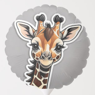 Adorable Giraffe Face Balloon