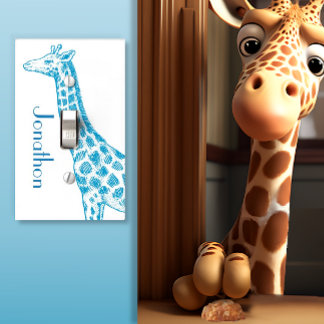 Adorable Giraffe for Baby's Room Light Switch Cover