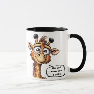 Adorable Giraffe in Action!" Mug