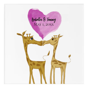 Adorable Giraffe Lovers Acrylic Print