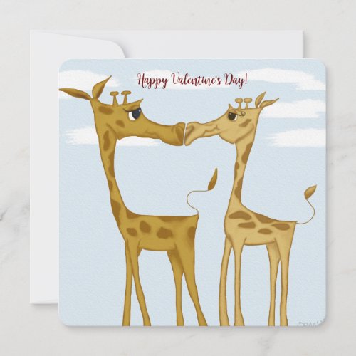 Adorable Giraffe Lovers Holiday Card