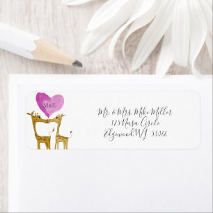 Adorable Giraffe Lovers Label