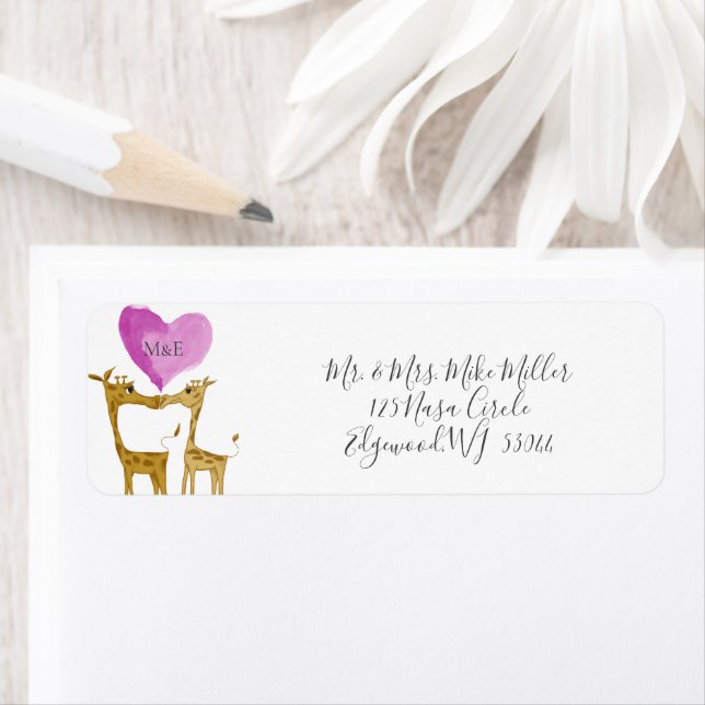 Adorable Giraffe Lovers Label (Insitu)