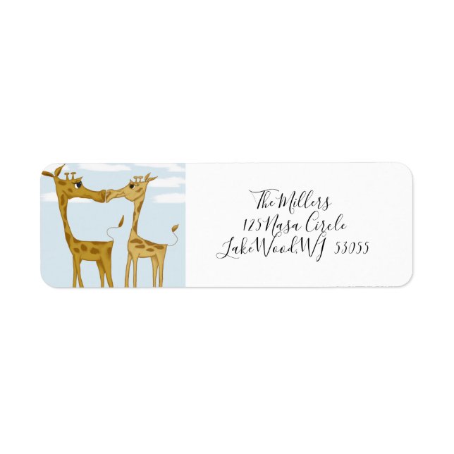 Adorable Giraffe Lovers Label (Front)