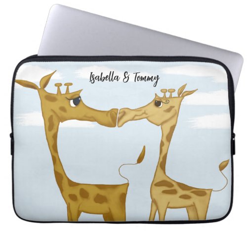 Adorable Giraffe Lovers Laptop Sleeve