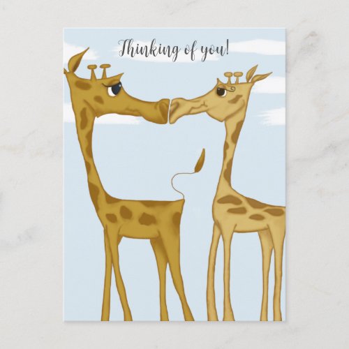 Adorable Giraffe Lovers Postcard