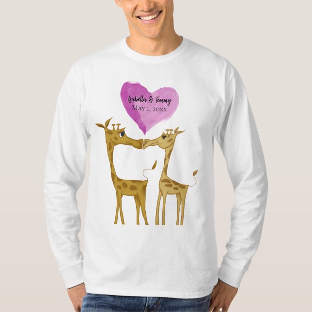 Adorable Giraffe Lovers T-Shirt (Front)
