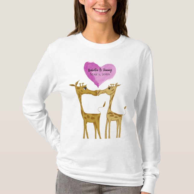 Adorable Giraffe Lovers T-Shirt (Front)