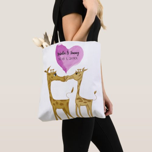 Adorable Giraffe Lovers Tote Bag