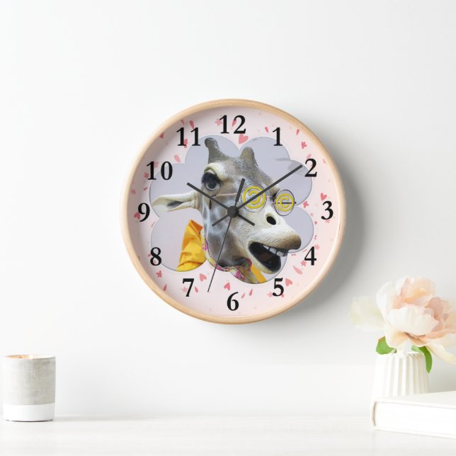 Adorable Giraffe Wall Clock! Clock (Home)