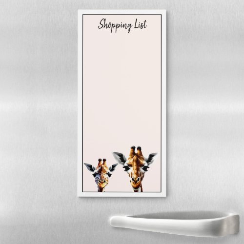 Adorable Giraffes Magnetic Notepad