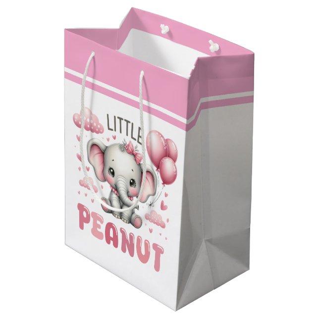Adorable Girl Little Peanut  Medium Gift Bag (Back Angled)
