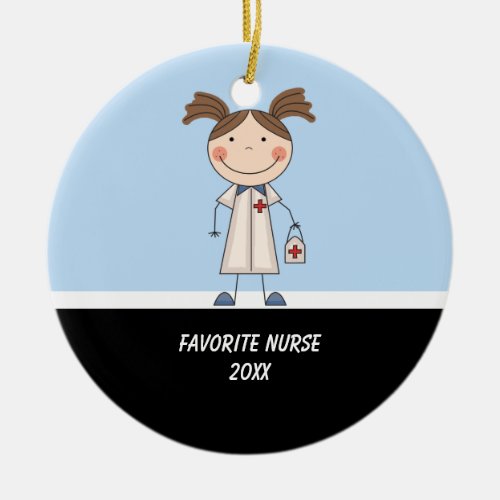 Adorable Girl Nurse Ornament