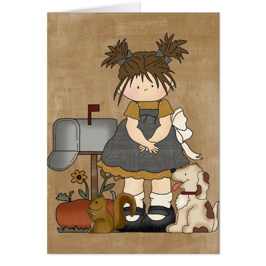 Adorable Girly Country Doll Cards (Front)