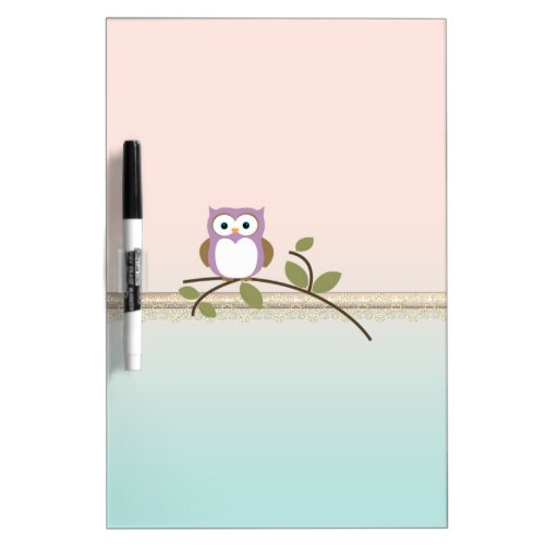 Adorable Girly Cute Owl Dry_Erase Board
