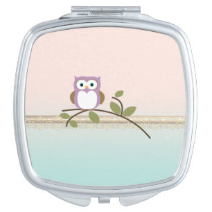 Adorable Girly Cute Owl Mirror For Makeup