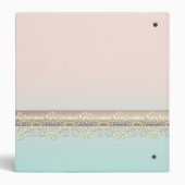 Adorable Girly Cute Owl,Personalized 3 Ring Binder (Back)