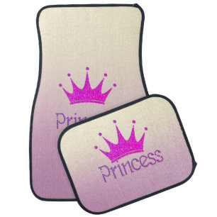 Adorable Girly Glitter Tiara,Crown,Princess Car Floor Mat