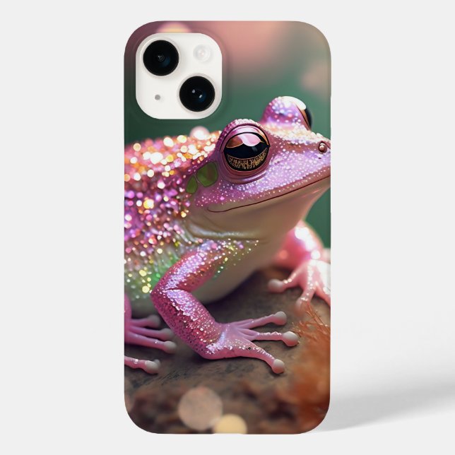 Adorable Glamorous Frog With Sparkles Case-Mate iPhone Case (Back)