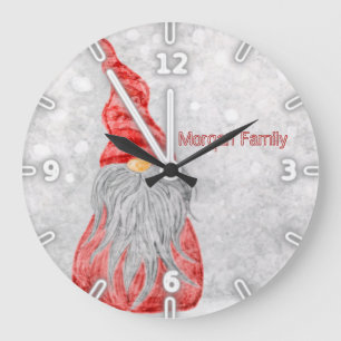 Adorable Gnome Bokeh Large Clock