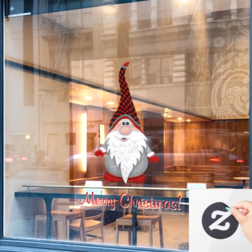 Adorable Gnome Christmas Window Cling