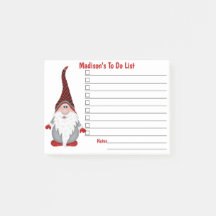 Adorable Gnome Kids Personalized To Do List