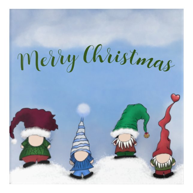 Adorable Gnome Posse Acrylic Print (Front)