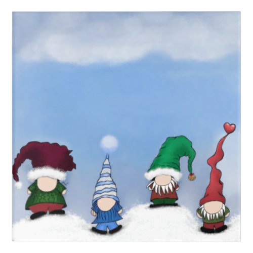 Adorable Gnome Posse Acrylic Print