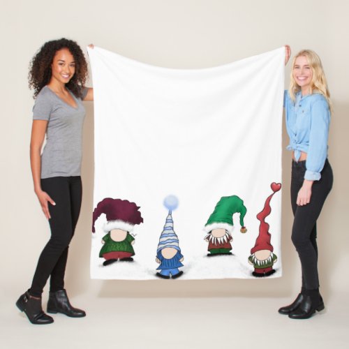 Adorable Gnome Posse Fleece Blanket