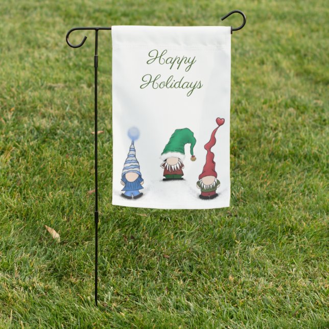 Adorable Gnome Posse Garden Flag (In SItu)