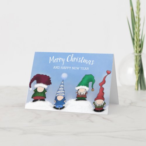 Adorable Gnome Posse Holiday Card