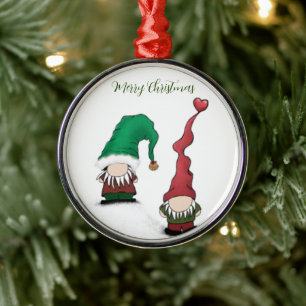Adorable Gnome Posse Metal Ornament