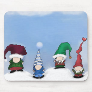 Adorable Gnome Posse Mouse Pad