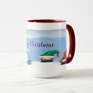 Adorable Gnome Posse Two-Tone Coffee Mug