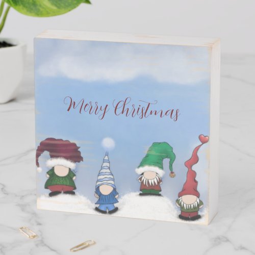Adorable Gnome Posse Wooden Box Sign