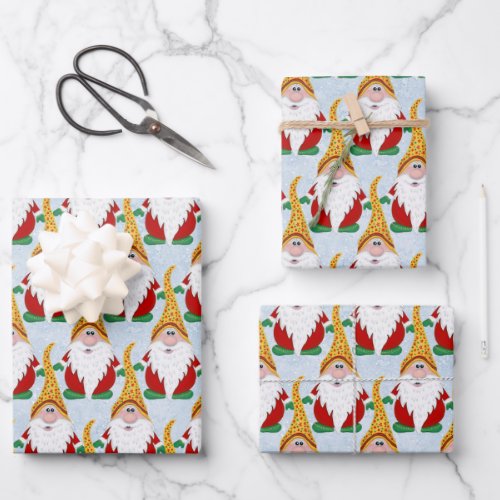 Adorable Gnome Xmas Christmas Kids Wrapping Paper Sheets