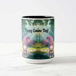 Adorable Gnomes Two-Tone Coffee Mug