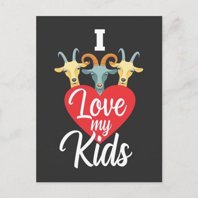 Adorable Goat Lover Mom Humor Animal Family Postcard (Front)