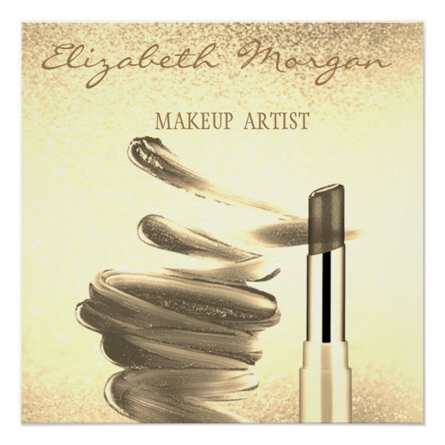 Adorable Gold Lipstick ,Makeup artist Poster (Front)
