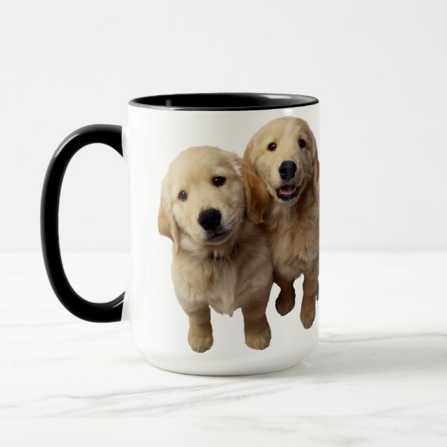 “Adorable Golden Retriever Puppies Mug** Mug (Left)