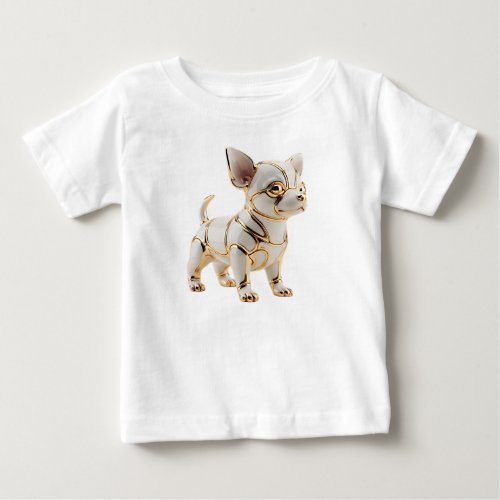 Adorable Golden Retriever Puppy Character  Baby T-Shirt