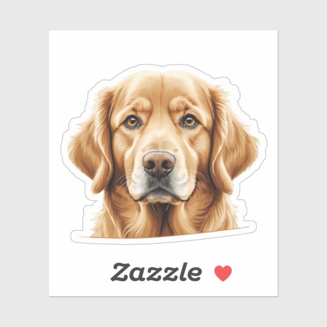 Adorable Golden Retriever Sticker – Cute Dog (Sheet)